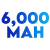 6,000 mAh Pil